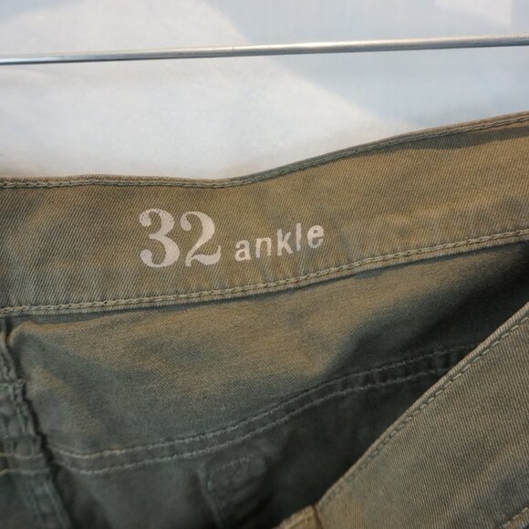 J CREW NWT Toothpick Olive Army Green Neutral Jean Tux Stripe Ankle Pants 32 - Picture 5 of 9